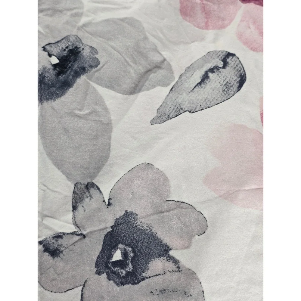 IKEA LAPPNYCKLAR King Duvet Cover Pink Gray Floral 253x218cm Cotton